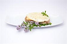 bread crostini with taleggio and thyme 