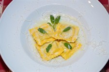 ricotta ravioli, butter and sage